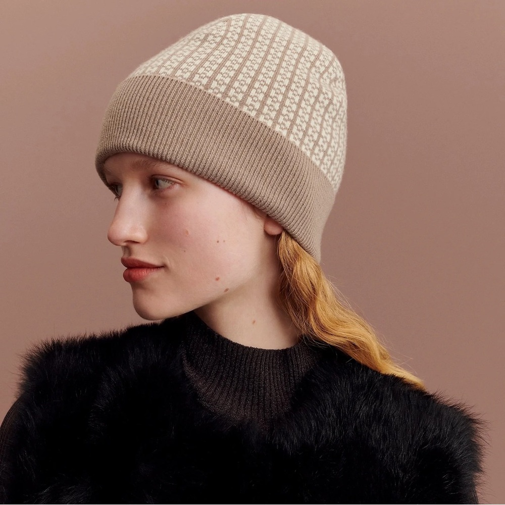 Hermes Hope Beanie in Étoupe | NWT | Size S